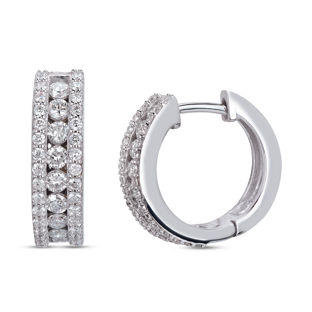Hoop Diamond Earrings