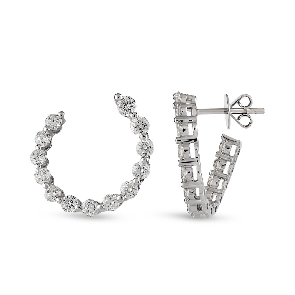 Hoop Diamond Earrings