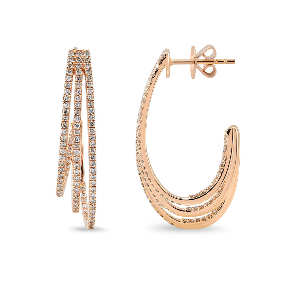 Hoop Diamond Earrings