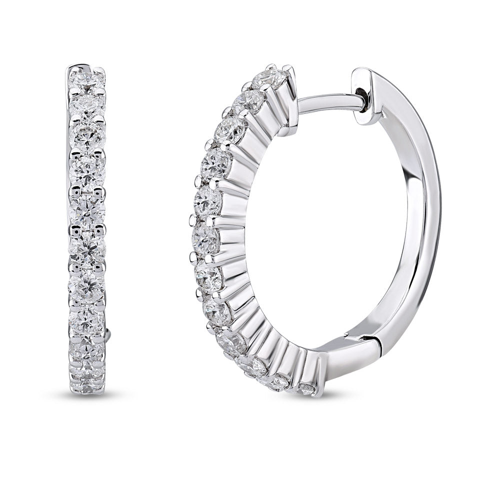 Hoop Diamond Earrings