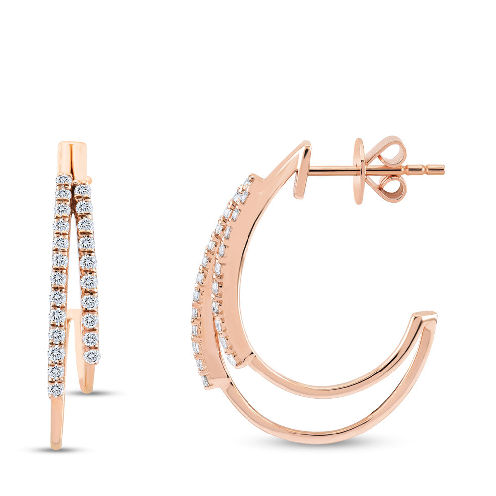 Hoop Diamond Earrings