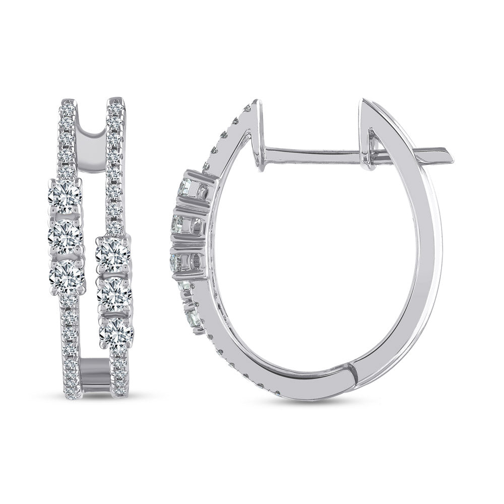 Hoop Diamond Earrings