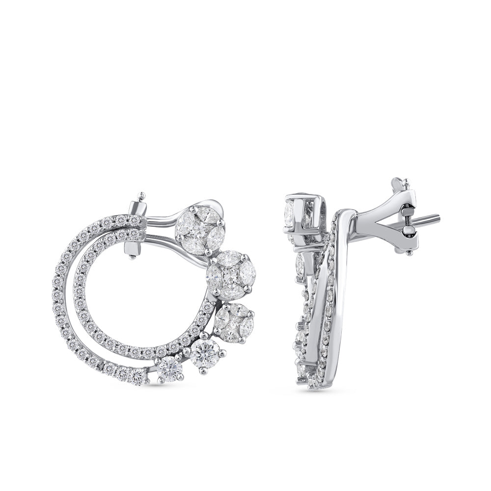Hoop Diamond Earrings