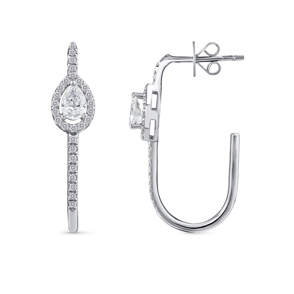 Hoop Diamond Earrings