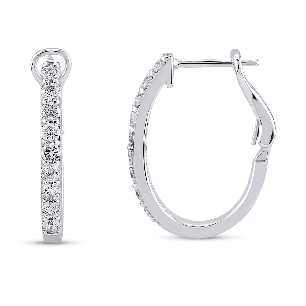 Hoop Diamond Earrings
