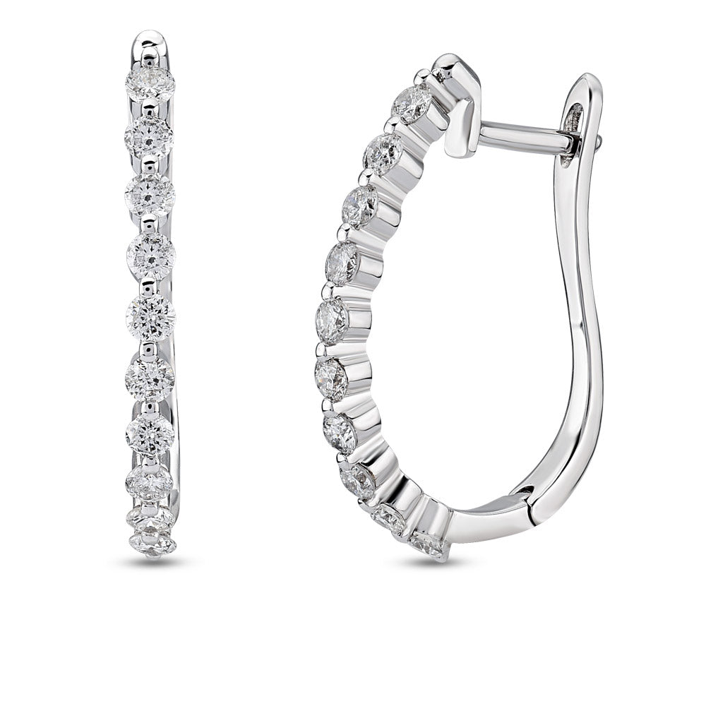 Hoop Diamond Earrings