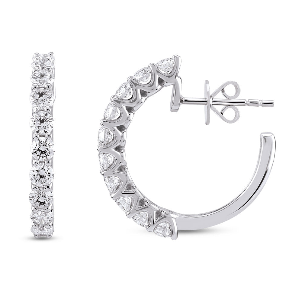 Hoop Diamond Earrings