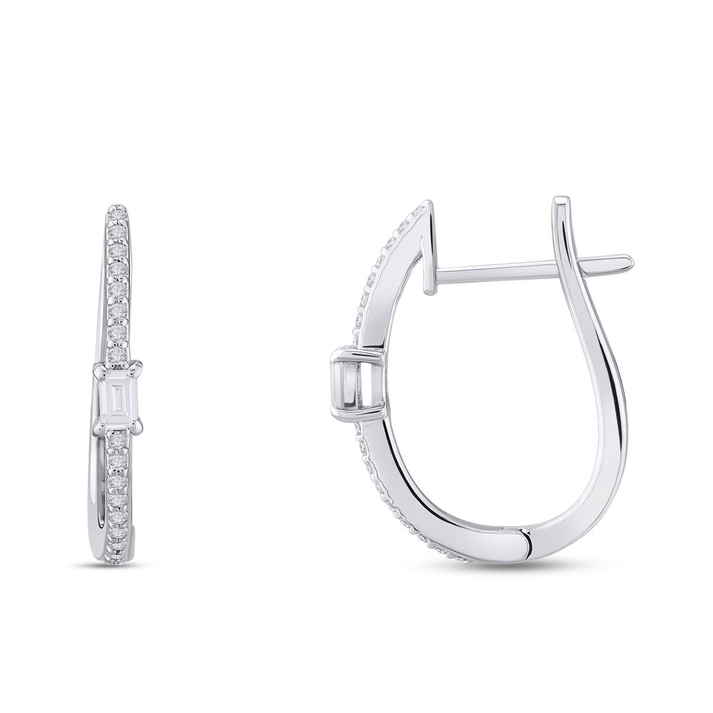 Hoop Diamond Earrings