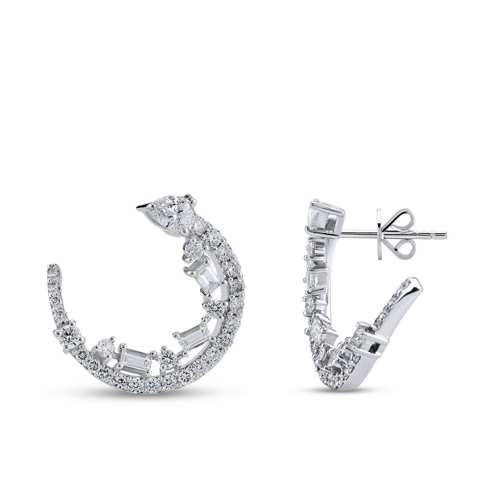 Hoop Diamond Earrings