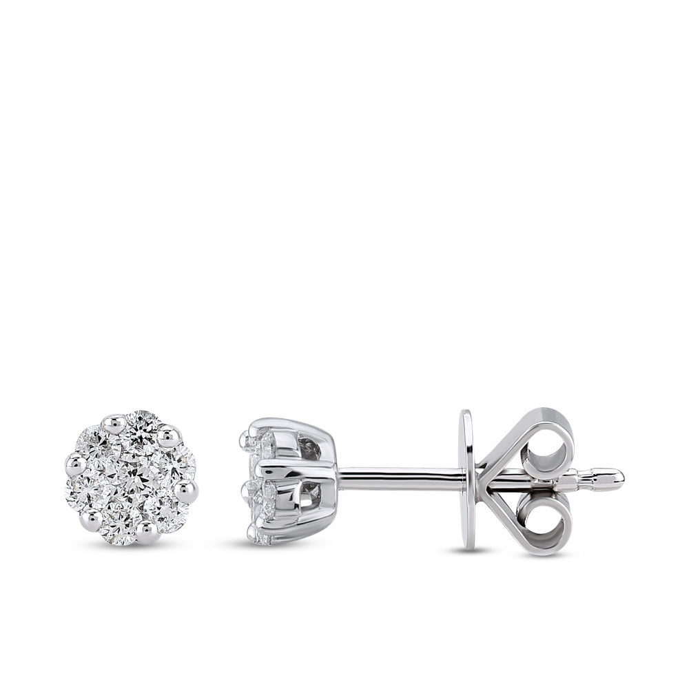 Halo Diamond Stud Earrings