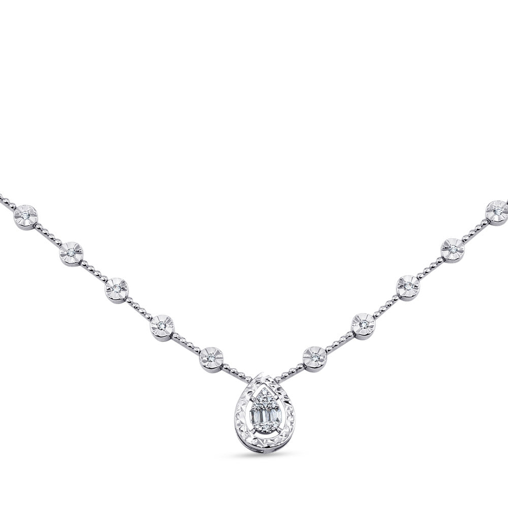 Baguette Diamond Necklace