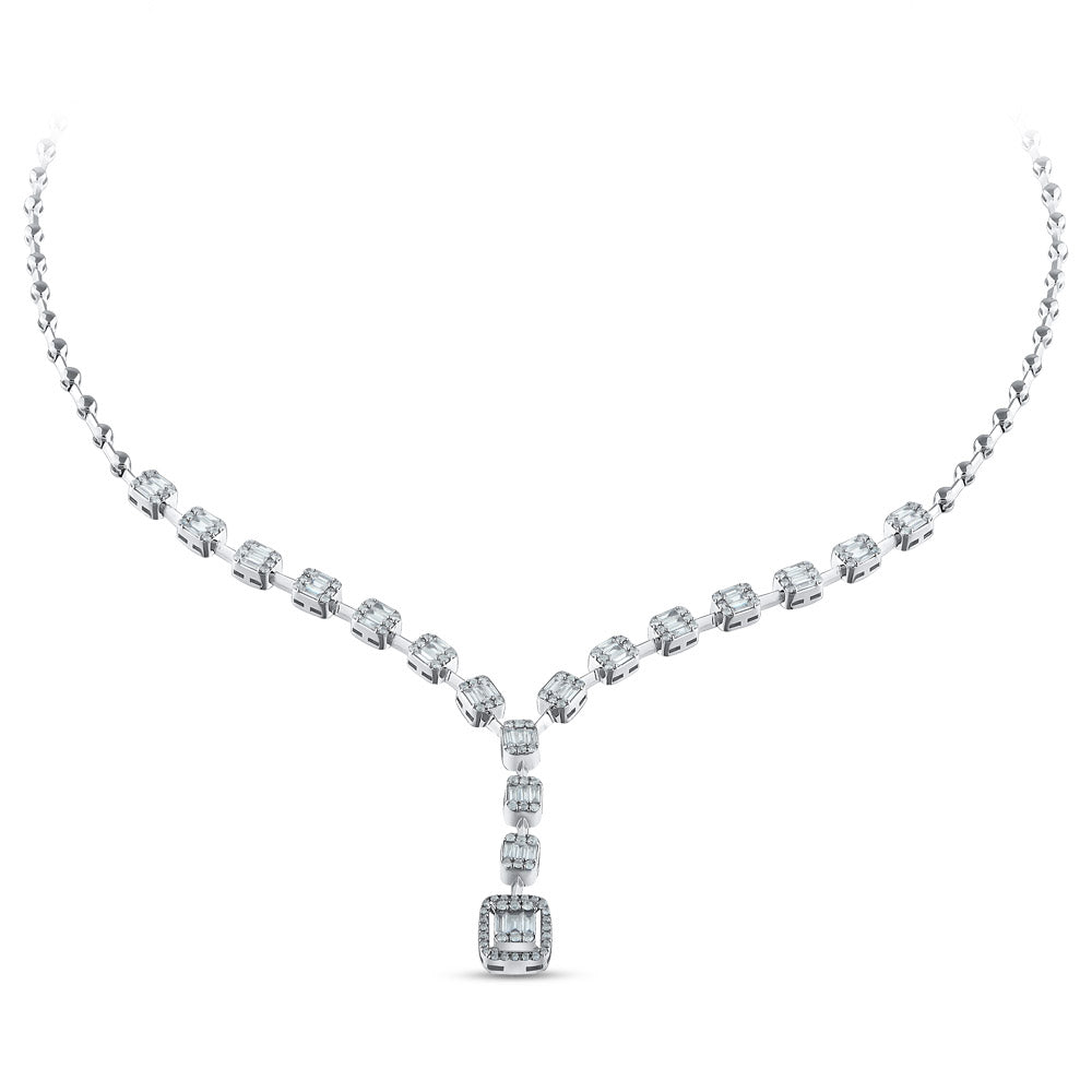 Baguette Diamond Necklace