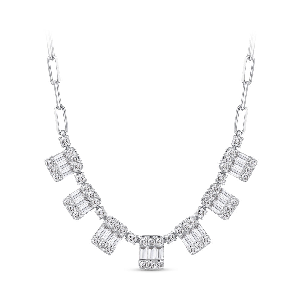 Baguette Diamond Necklace