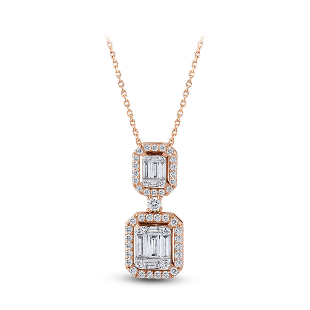 Baguette Diamond Necklace