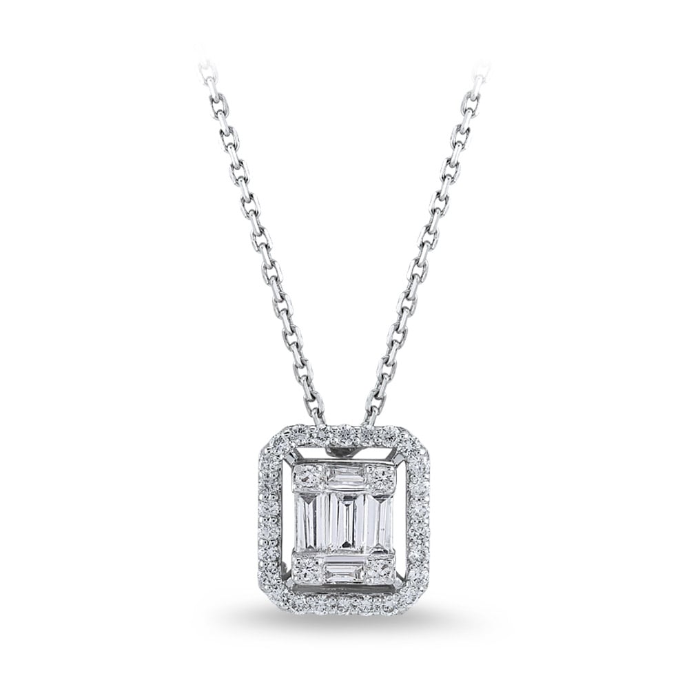 Baguette Diamond Necklace
