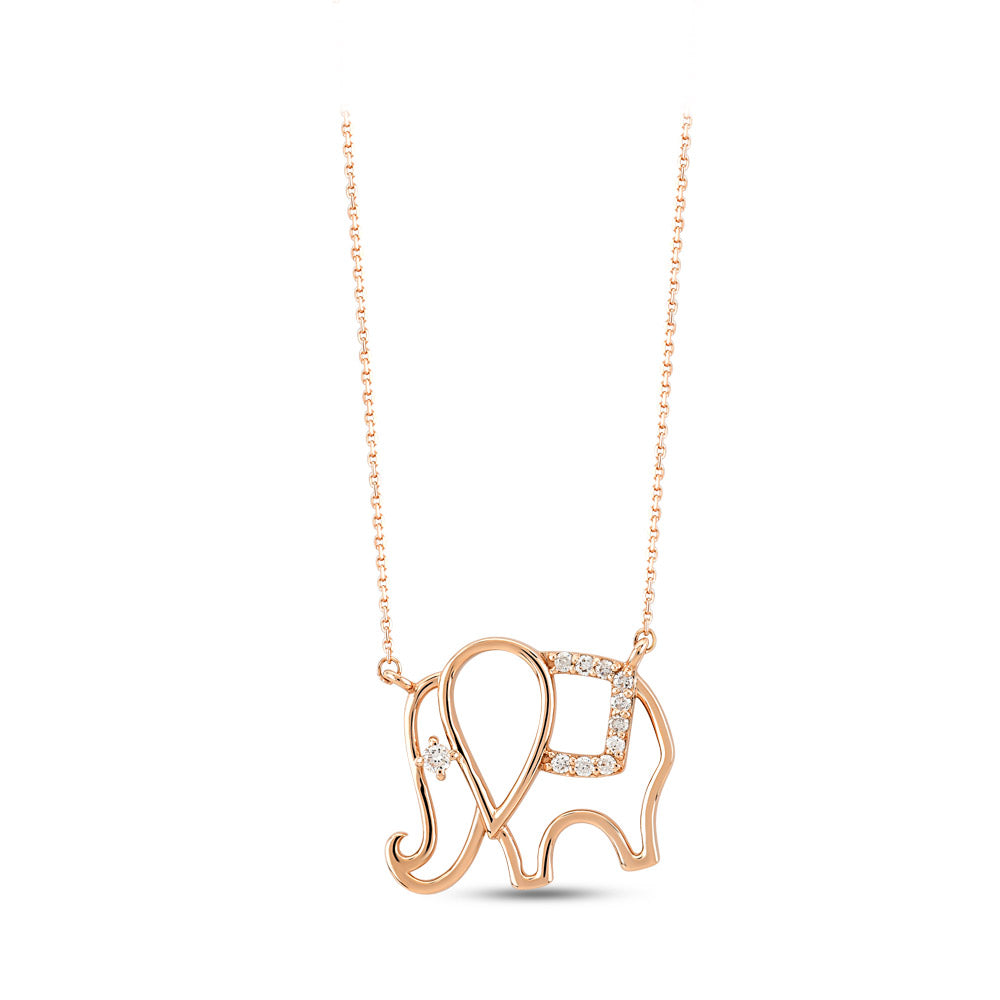 Elephant Diamond Necklace