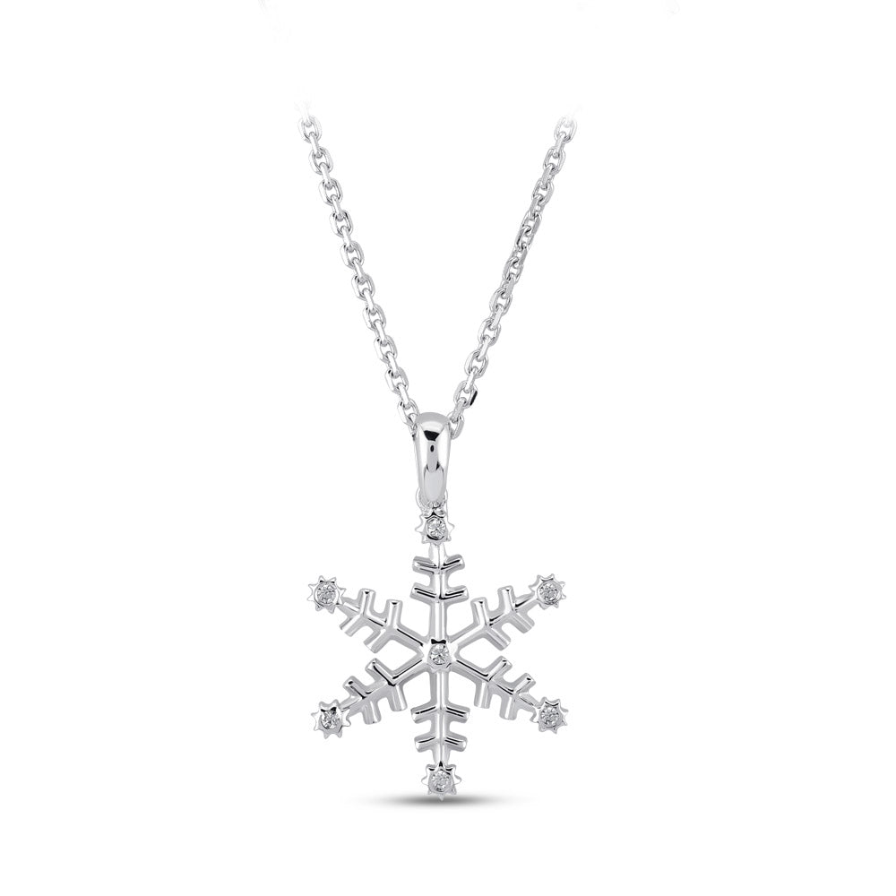 Snowflake Pendant with Chain
