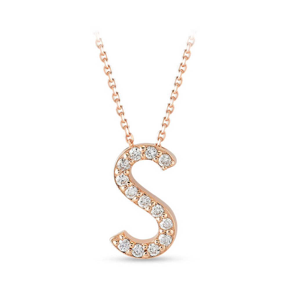Diamond Initial Necklace S