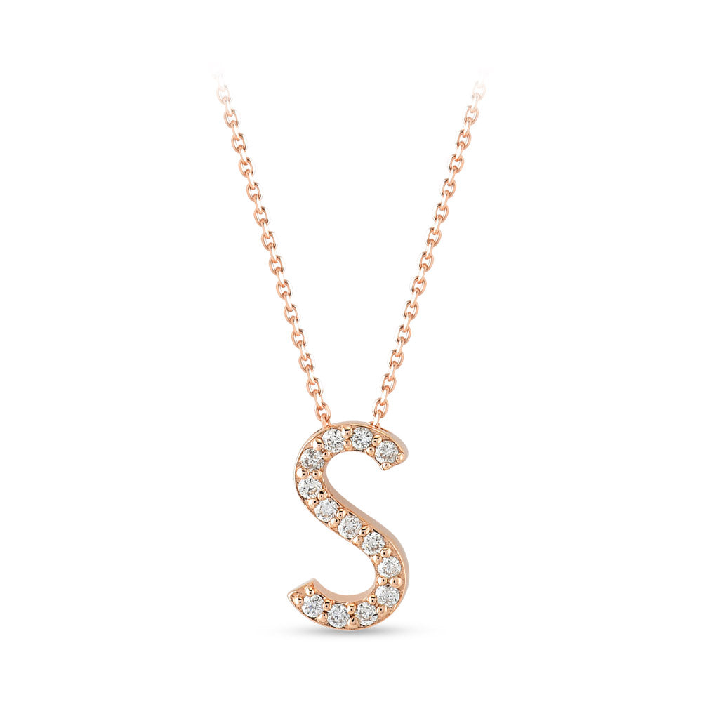 Diamond Initial Necklace S