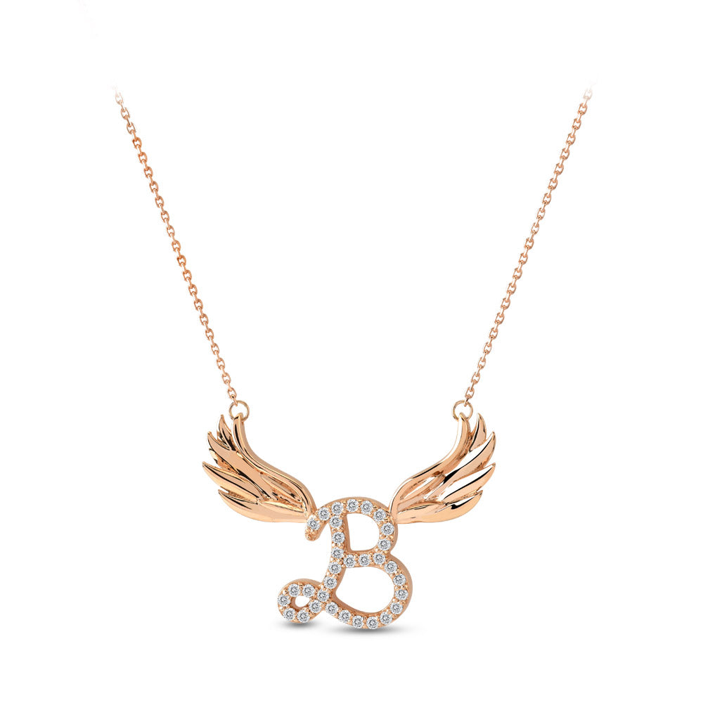 Diamond Initial Necklace B