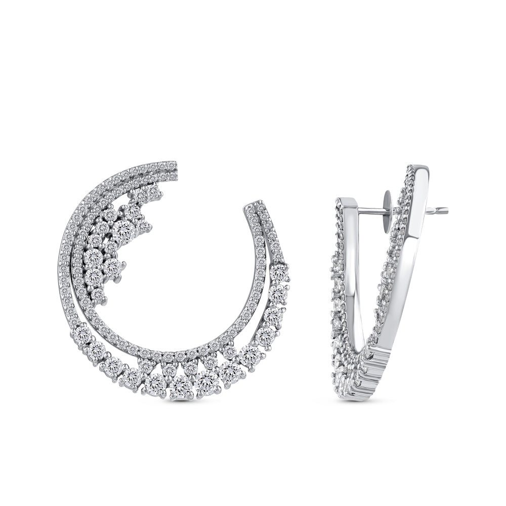 Hoop Diamond Earrings