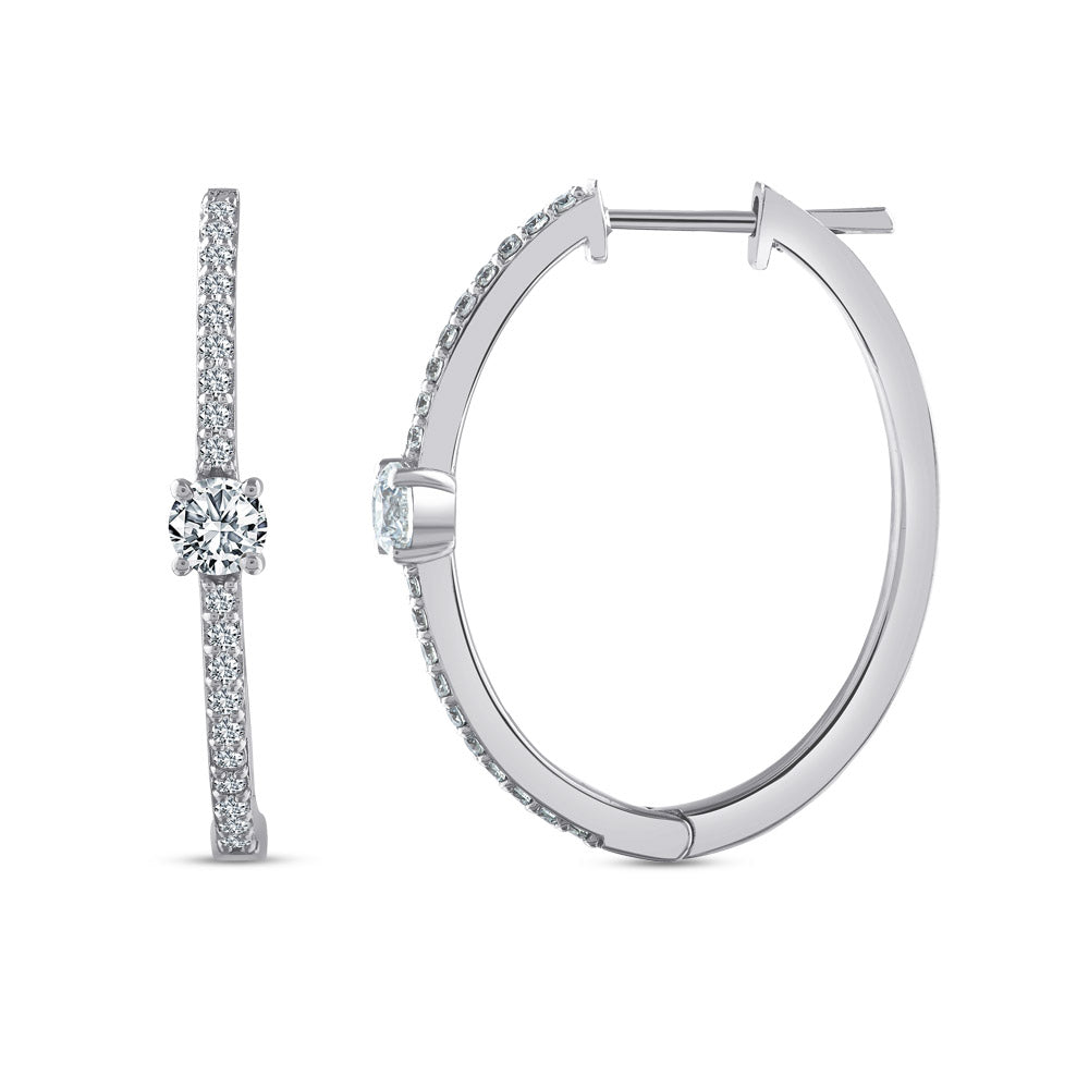 Hoop Diamond Earrings