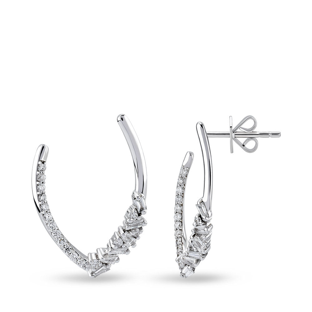 Hoop Diamond Earrings
