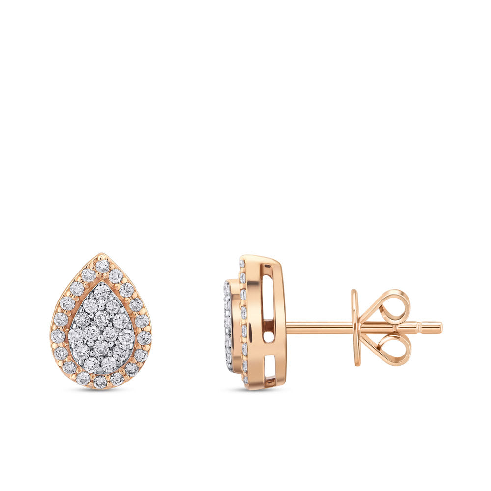 Design Stud Diamond Earrings