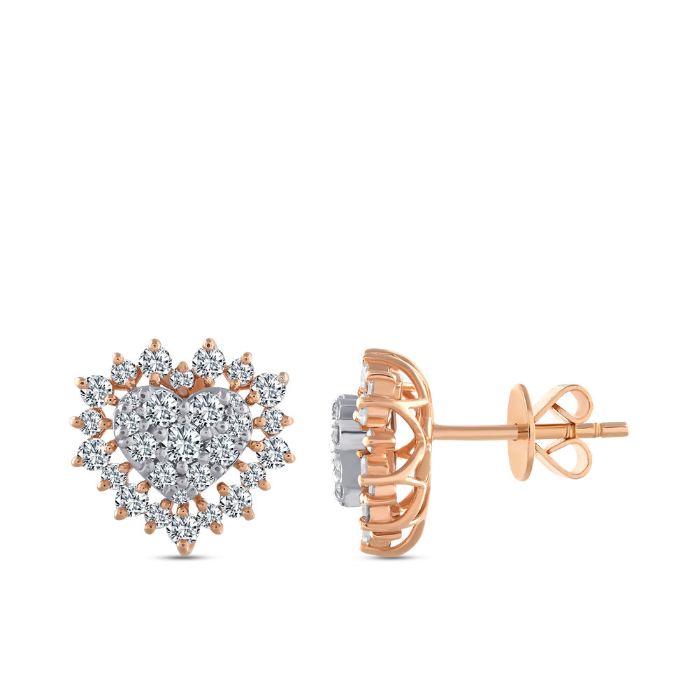 Heart Diamond Earrings