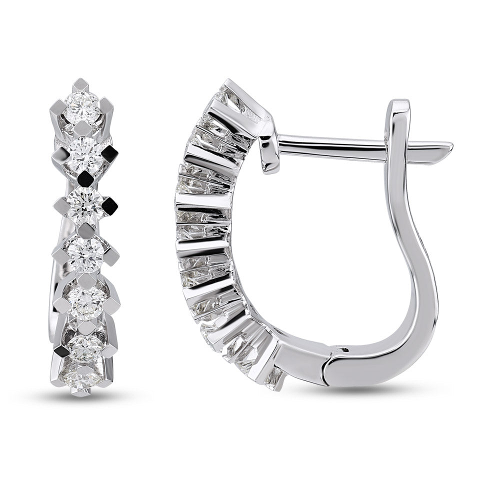 Hoop Diamond Earrings