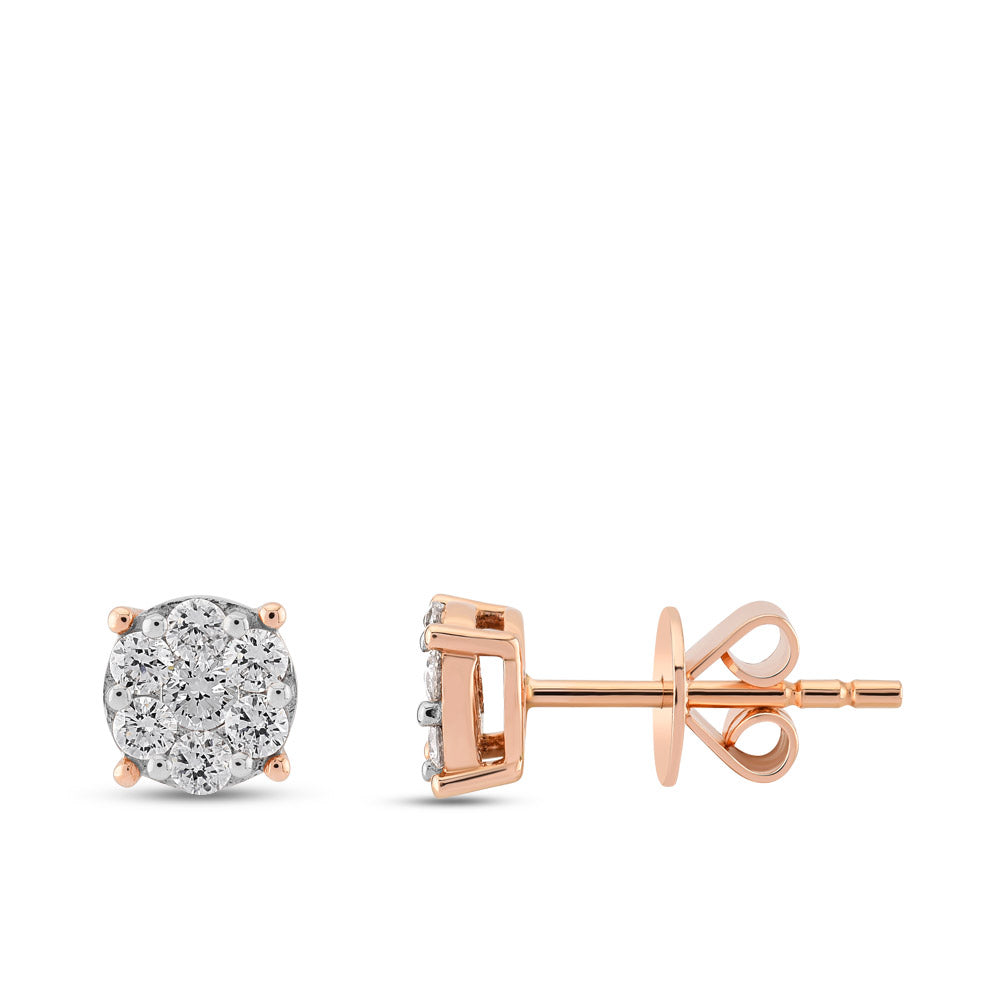 Halo Diamond Stud Earrings