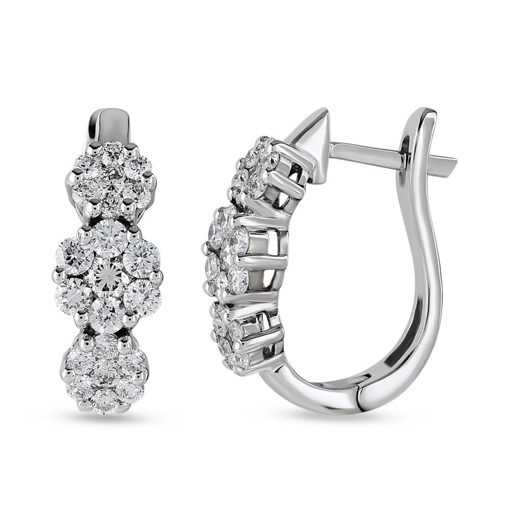 Halo Diamond Stud Earrings