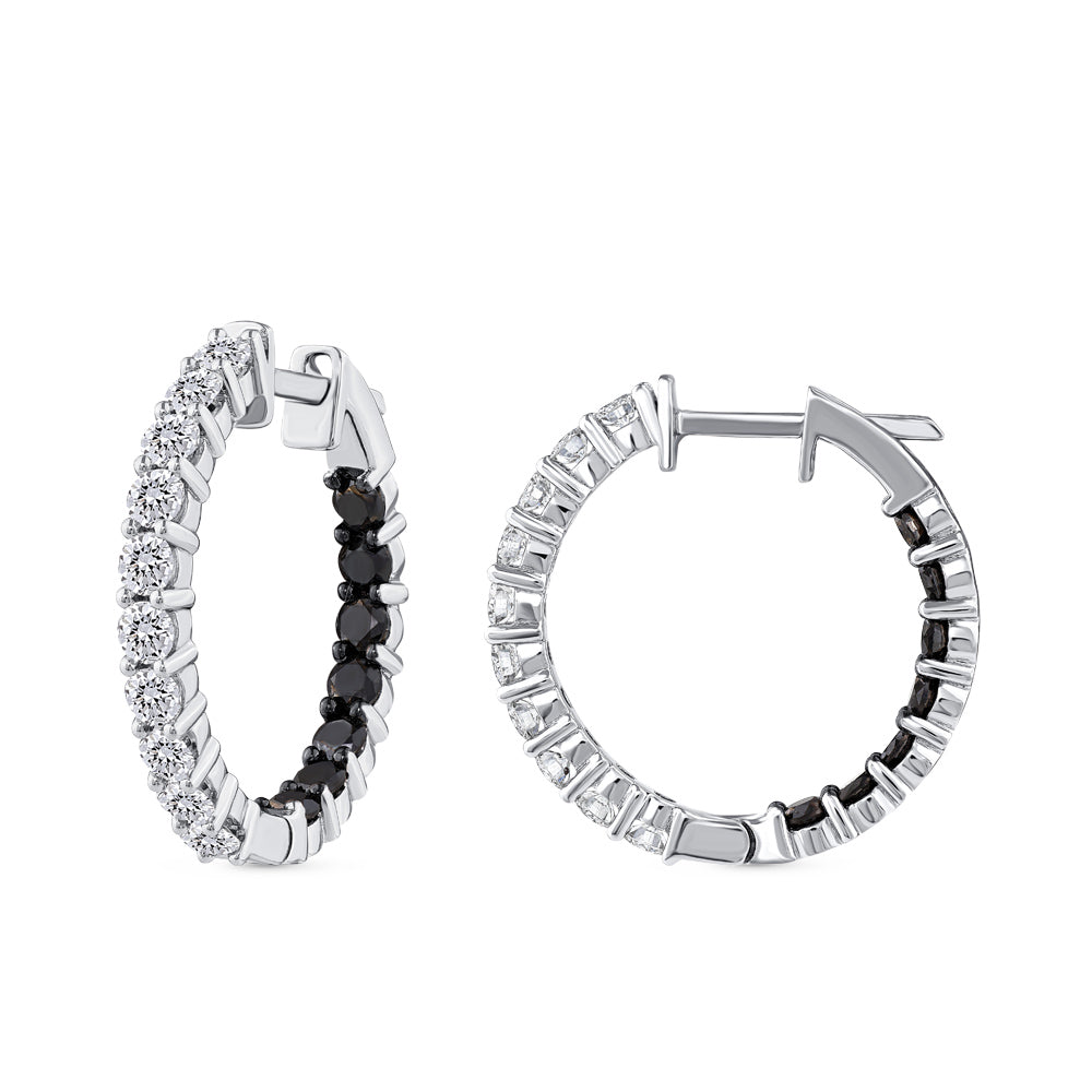 Hoop Diamond Earrings