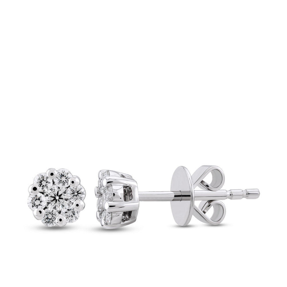 Halo Diamond Earrings
