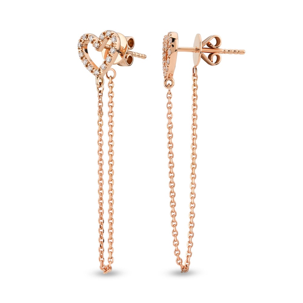 Heart Diamond Earrings