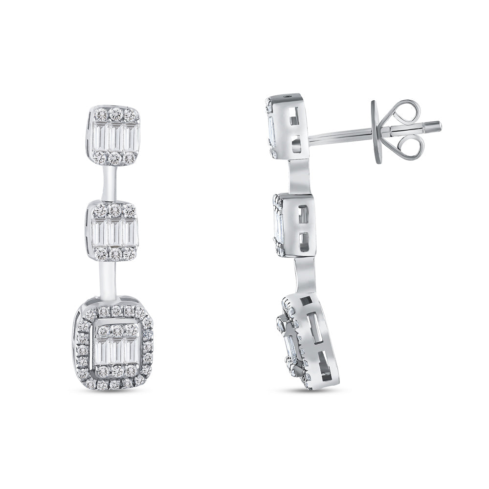Baguette Diamond Earrings