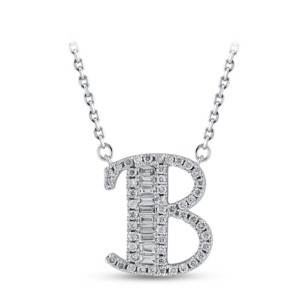 Diamond Initial Necklace B