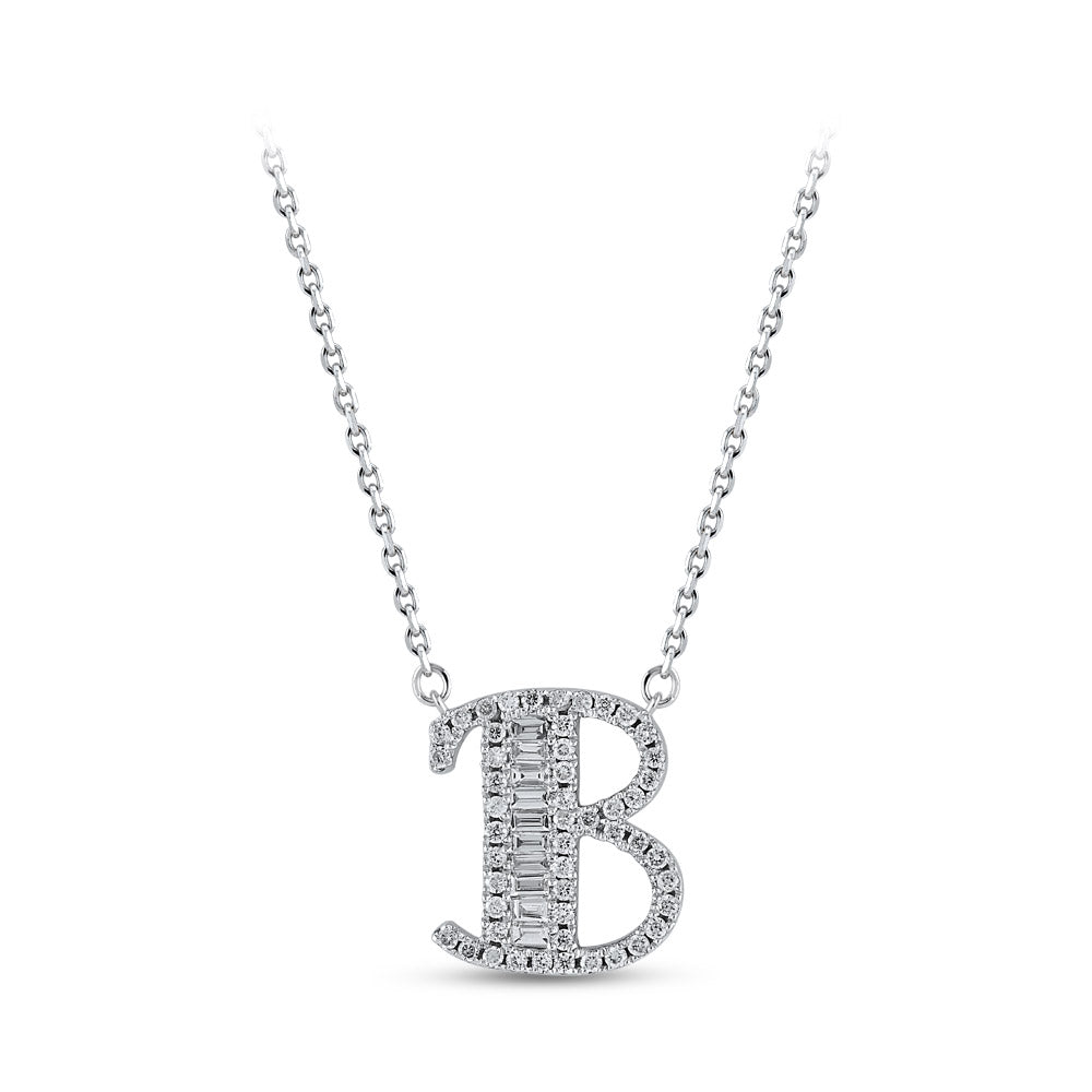 Diamond Initial Necklace B