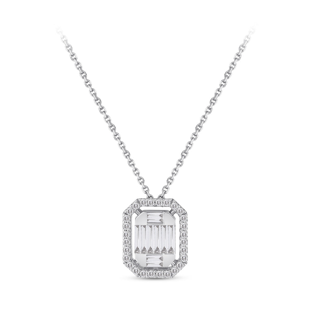Baguette Diamond Necklace