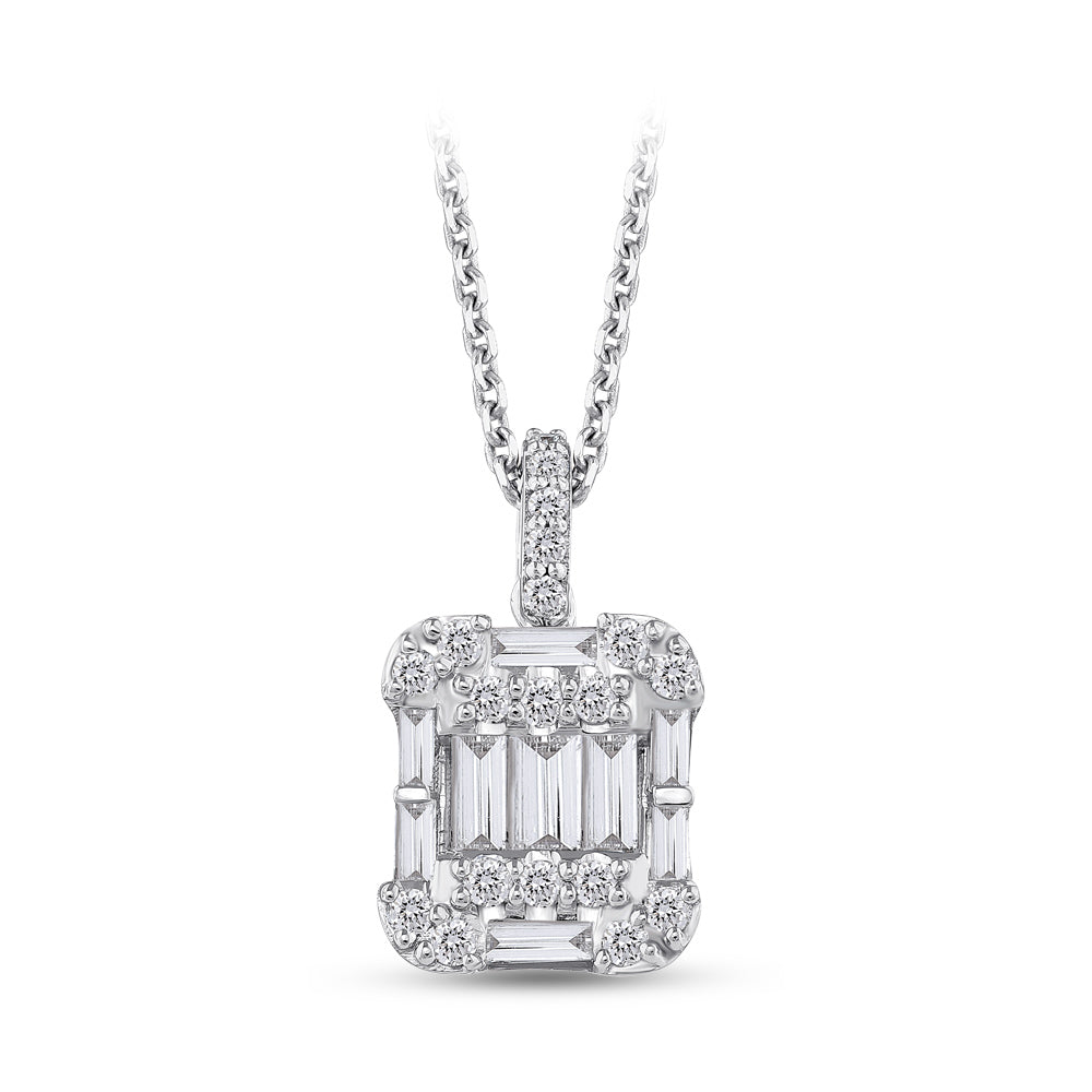 Baguette Diamond Necklace