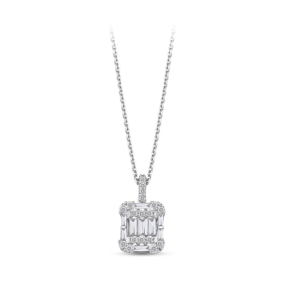 Baguette Diamond Necklace