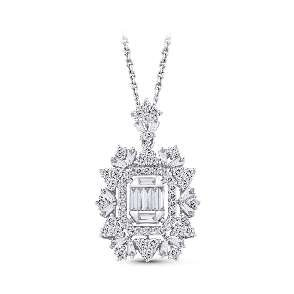 Baguette Diamond Necklace