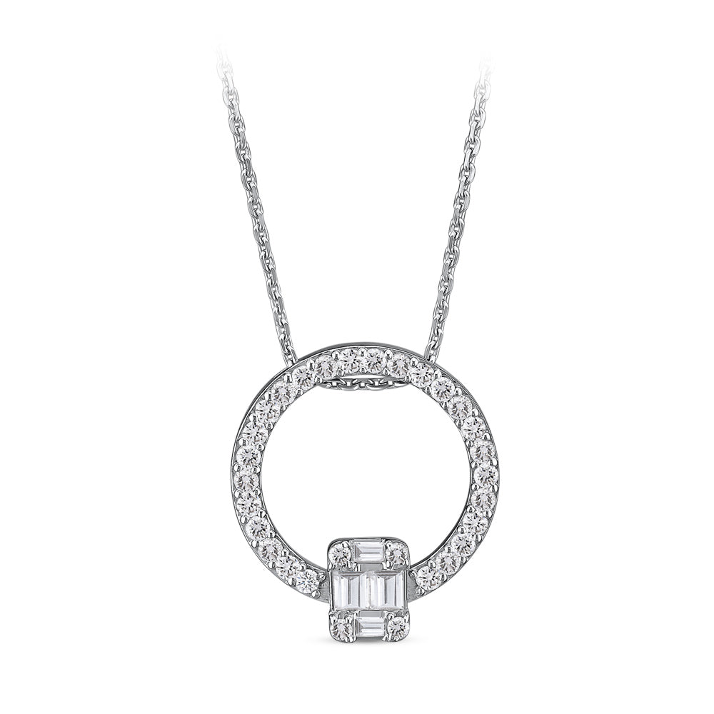 Baguette Diamond Necklace