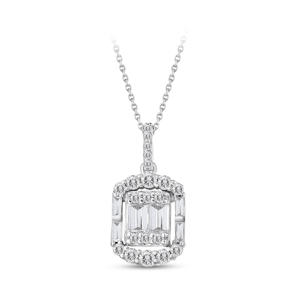 Baguette Diamond Necklace