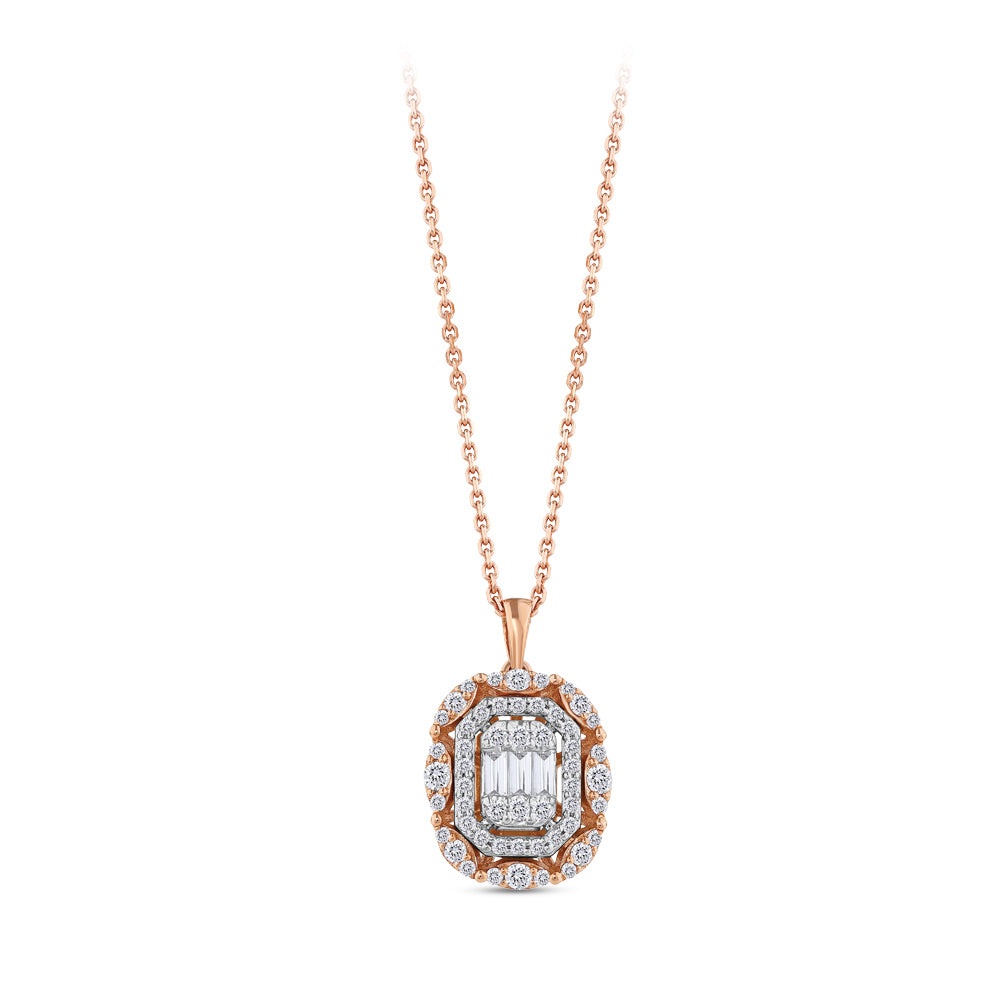 Baguette Diamond Necklace