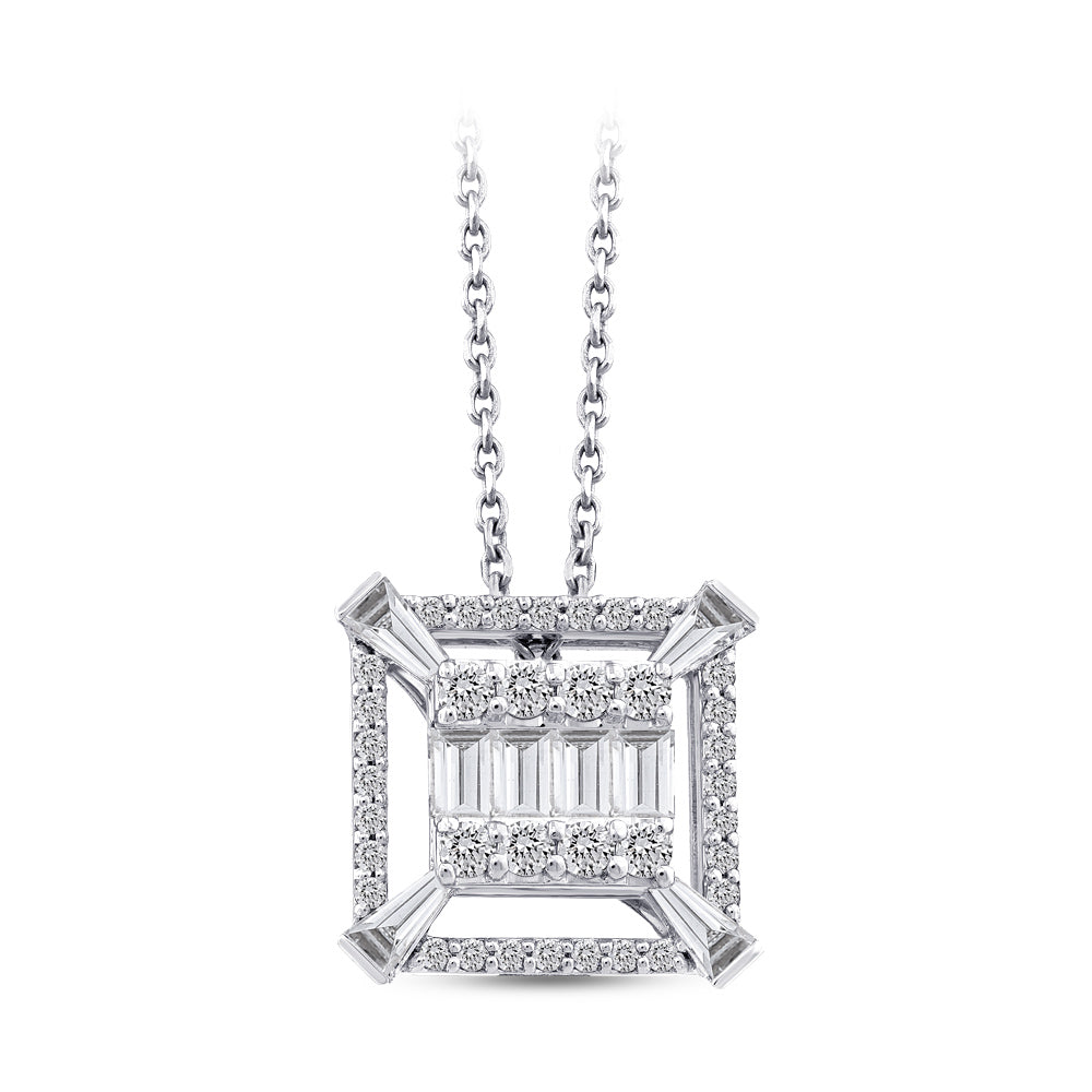 Baguette Diamond Necklace