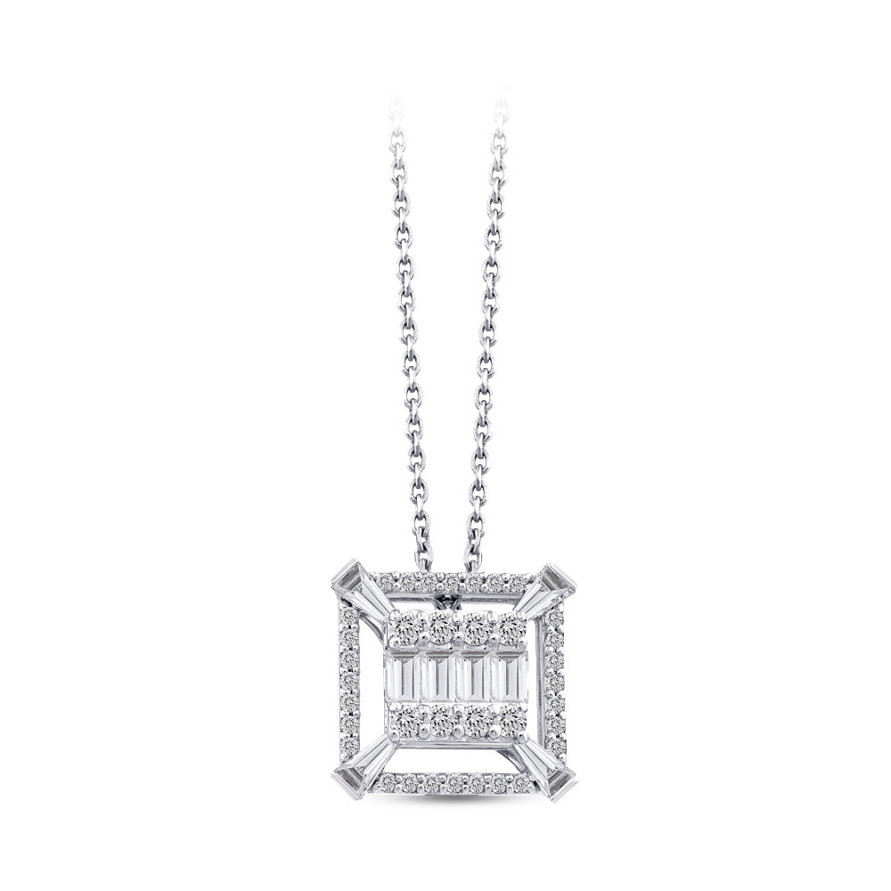 Baguette Diamond Necklace