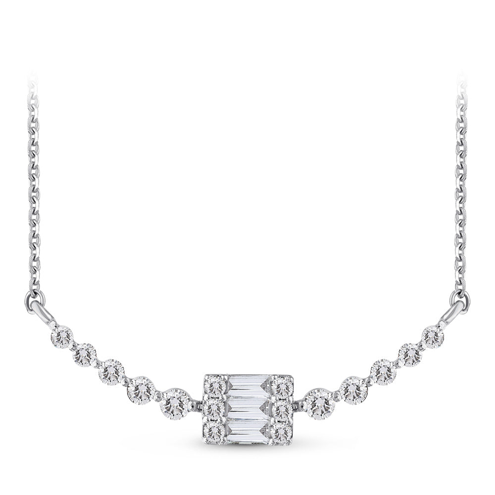 Baguette Diamond Necklace