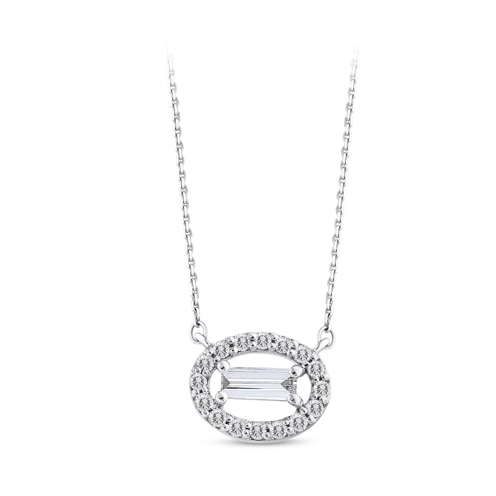 Baguette Diamond Necklace