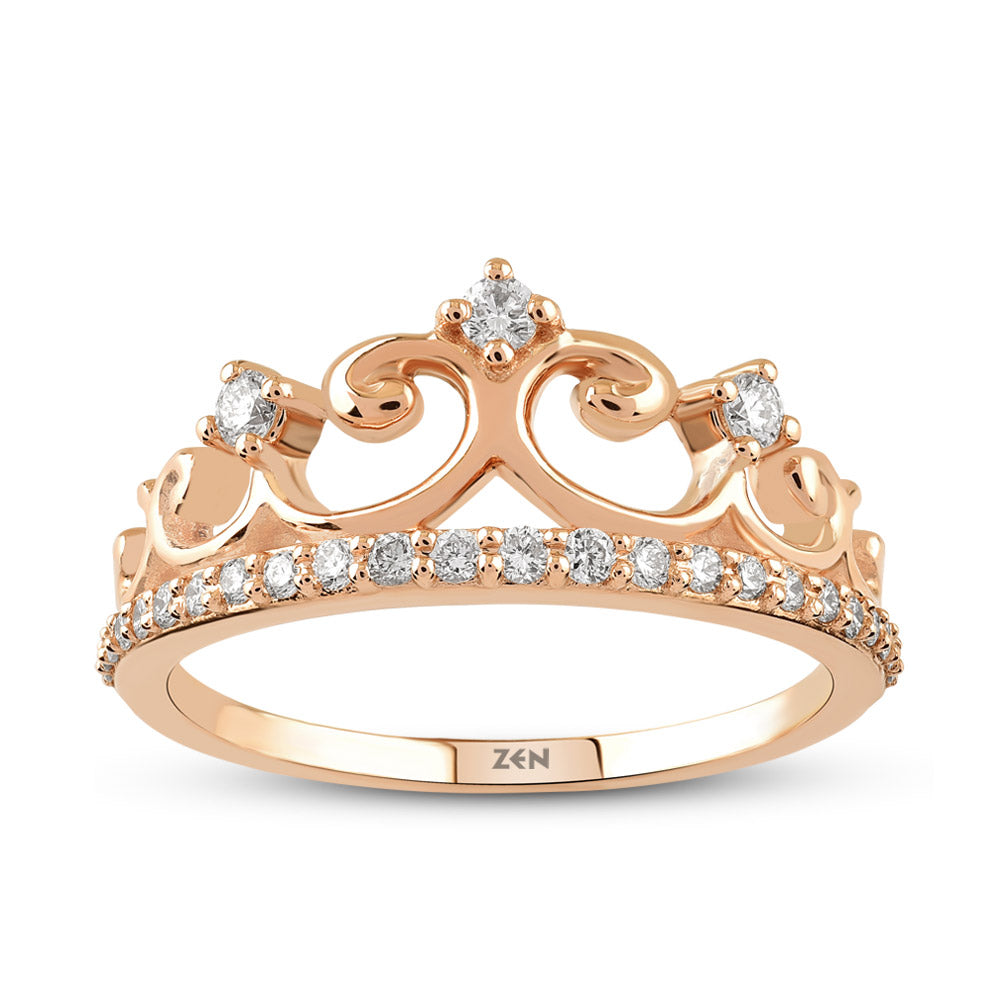 Crown Diamond Ring